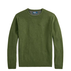 Polo Ralph Lauren Wool Crew Neck Knit Classic Olive Heather - Parasol Store