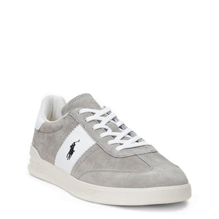 Polo Sport Heritage Aera Suede Trainers Earth Grey / Deckwash White