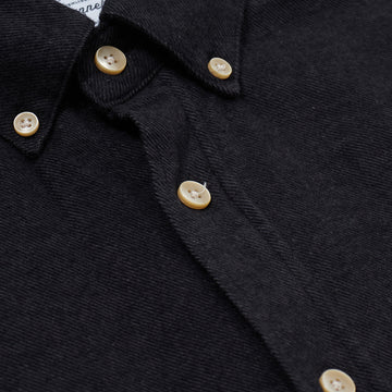 Portuguese Flannel Button Down Teca Shirt Dark Grey