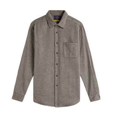 Portuguese Flannel Abstract Pied Poule Shirt Charcoal