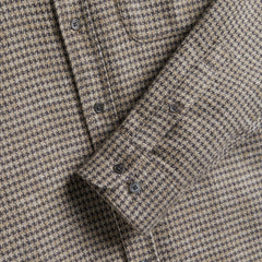Portuguese Flannel Abstract Pied Poule Shirt Charcoal