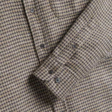 Portuguese Flannel Abstract Pied Poule Shirt Charcoal