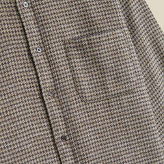 Portuguese Flannel Abstract Pied Poule Shirt Charcoal