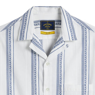 Portuguese Flannel Alqueva S/S shirt White / Blue - Parasol Store