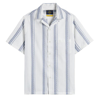 Portuguese Flannel Alqueva S/S shirt White / Blue - Parasol Store