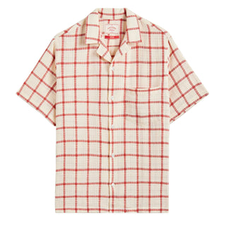 Portuguese Flannel Alvor S/S shirt Red / White - Parasol Store