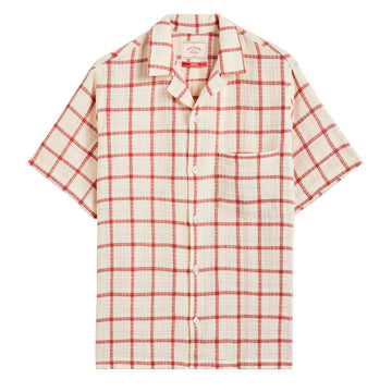 Portuguese Flannel Alvor S/S shirt Red / White - Parasol Store