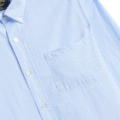 Portuguese Flannel Atlantico Stripe L/S Shirt Blue - Parasol Store