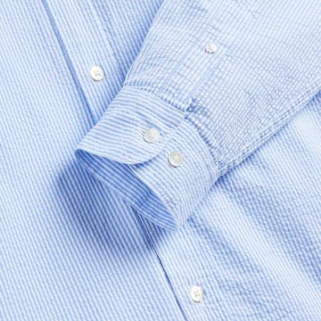 Portuguese Flannel Atlantico Stripe L/S Shirt Blue - Parasol Store