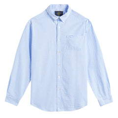 Portuguese Flannel Atlantico Stripe L/S Shirt Blue - Parasol Store