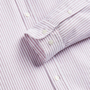Portuguese Flannel Belavista Stripe L/S Shirt Bordeaux - Parasol Store