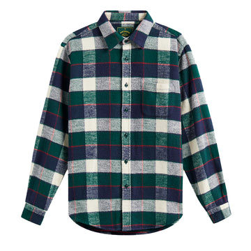 Portuguese Flannel Bottle Shirt Green / Blue - Parasol Store