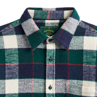 Portuguese Flannel Bottle Shirt Green / Blue - Parasol Store