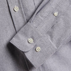 Portuguese Flannel Brushed Oxford Shirt Black