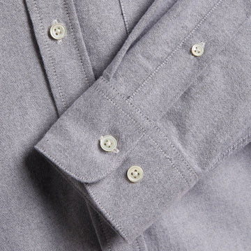 Portuguese Flannel Brushed Oxford Shirt Black
