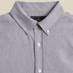 Portuguese Flannel Brushed Oxford Shirt Black