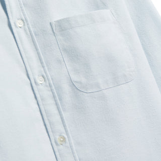 Portuguese Flannel Brushed Oxford Shirt Light Blue - Parasol Store