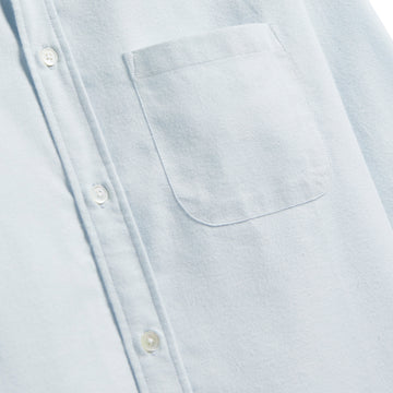 Portuguese Flannel Brushed Oxford Shirt Light Blue - Parasol Store