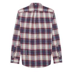 Portuguese Flannel Button Down Liber Shirt Ecru / Blue / Red