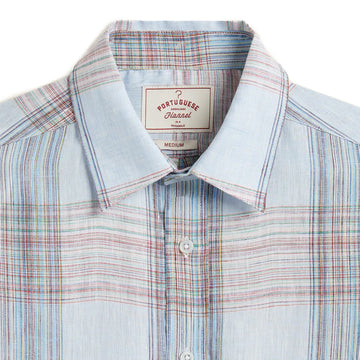 Portuguese Flannel Camile Linen L/S Shirt Light Blue