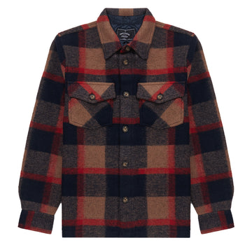 Portuguese Flannel Catch Overshirt Brown / Navy / Red