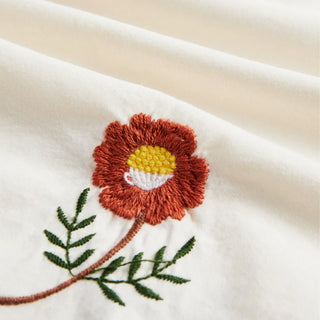 Portuguese Flannel Embroidery Flowers S/S shirt White / Multi - Parasol Store