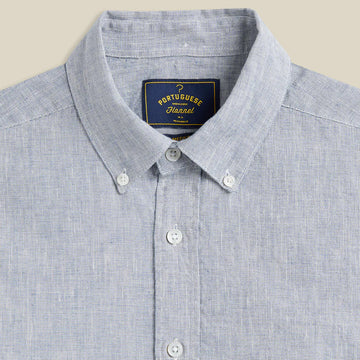 Portuguese Flannel Granular L/S Shirt Blue