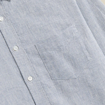 Portuguese Flannel Granular L/S Shirt Blue