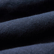 Portuguese Flannel Linen Camp Collar S/S shirt Navy - Parasol Store