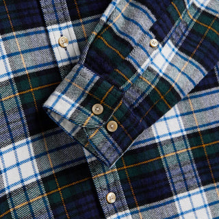 Portuguese Flannel Marao Button Down Green / Blue
