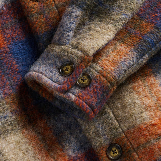 Portuguese Flannel Parker Overshirt Blue - Parasol Store