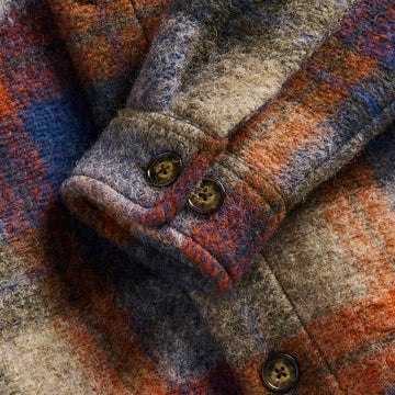 Portuguese Flannel Parker Overshirt Blue - Parasol Store