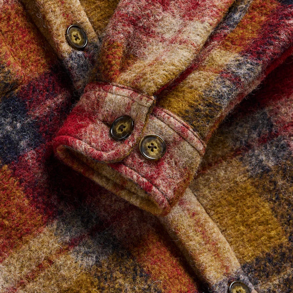 Portuguese Flannel Parker Overshirt Bordeaux - Parasol Store
