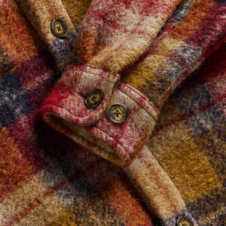 Portuguese Flannel Parker Overshirt Bordeaux - Parasol Store