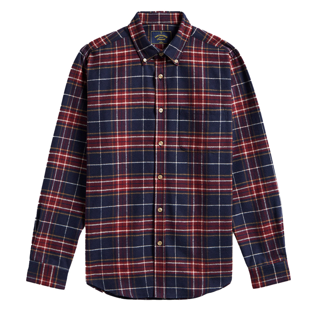Portuguese Flannel Station Shirt Blue / Red - Parasol Store