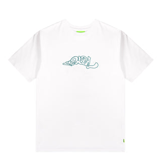 Postal Trip Outline Tee White