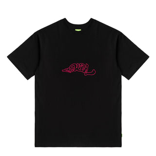 Postal Trip Outline Tee Black