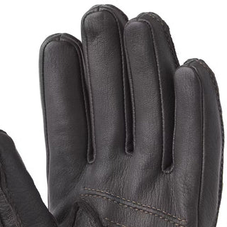 Hestra Deerskin Primaloft Rib Glove Dark brown - Parasol Store