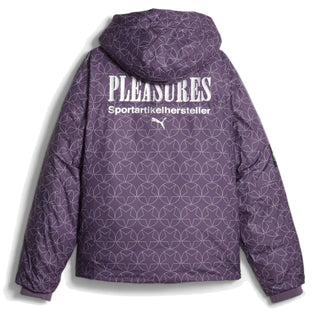 Puma Puma X Pleasures Womens Puffer Jacket Purple Charcoal Puma