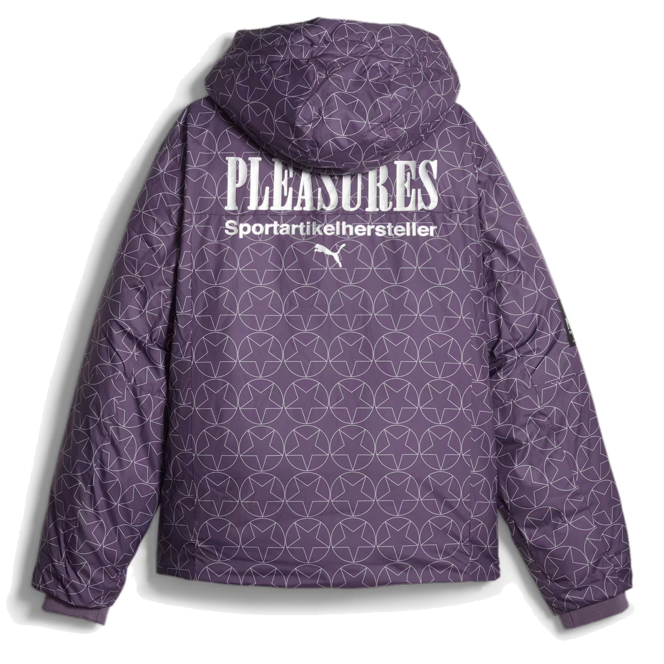 Puma Puma X Pleasures Womens Puffer Jacket Purple Charcoal Parasol Store