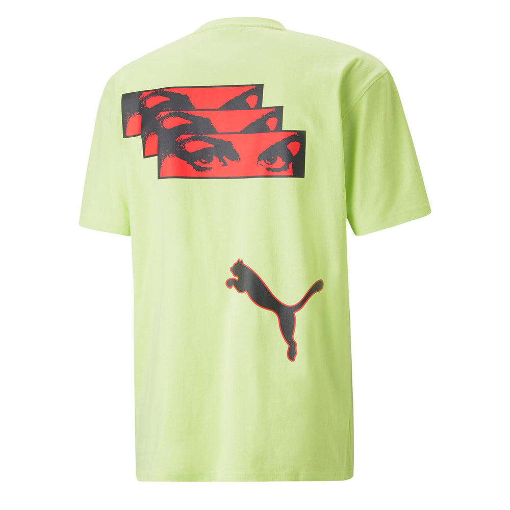 Puma x P.A.M Womens Graphic T-Shirt Green Lily Puma