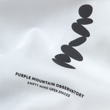 Purple Mountain Observatory Boulders S/S Tee White - Parasol Store