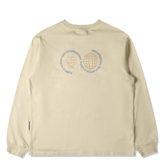 Purple Mountain Observatory Globe L/S Tee Cream - Parasol Store