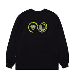 Purple Mountain Observatory Globe Logo L/S Tee Black