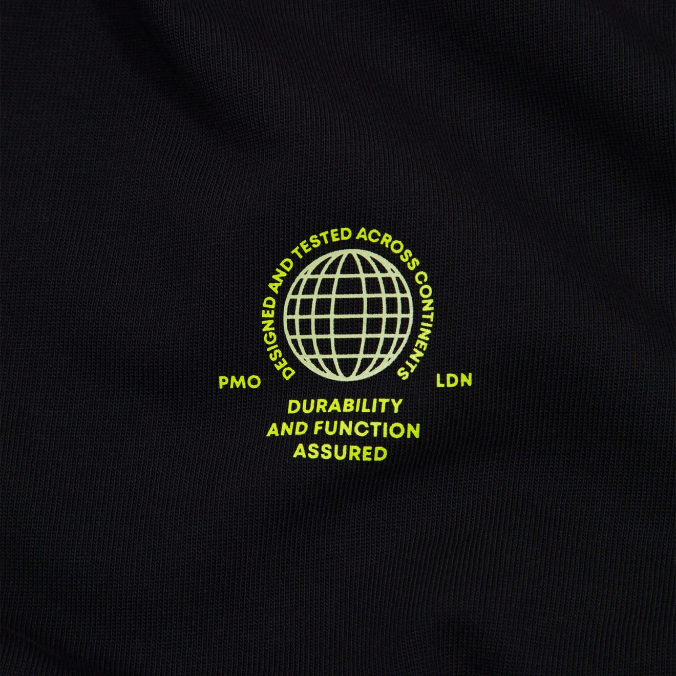 Purple Mountain Observatory Globe Logo L/S Tee Black - Parasol Store