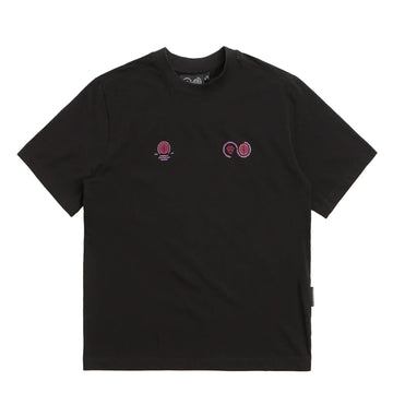 Purple Mountain Observatory Globe S/S Tee Black / Pink Logo