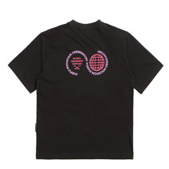 Purple Mountain Observatory Globe S/S Tee Black / Pink Logo