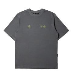 Purple Mountain Observatory Globe S/S Tee Storm Grey / Green Logo