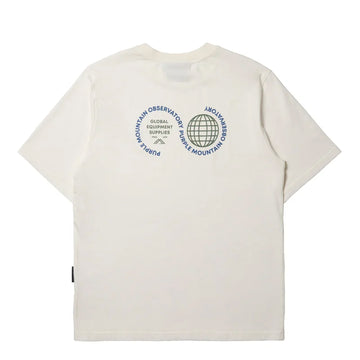 Purple Mountain Observatory Globe S/S Tee White / Green / Blue Logo