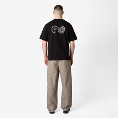 Purple Mountain Observatory Globe S/S Tee Black / White Logo
